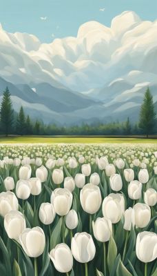 White tulips