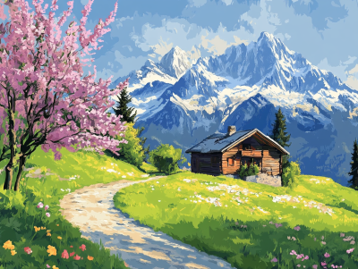 Spring in the Swiss Alps
