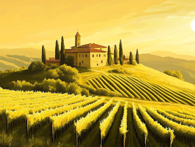 Sunrise in Tuscany, Chianti