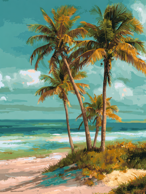 Palm tree beach series – 25-629
