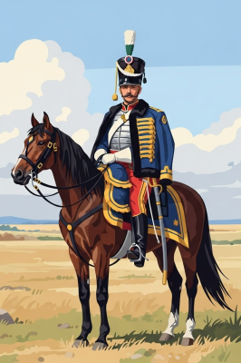 Hungarian Hussar on horseback