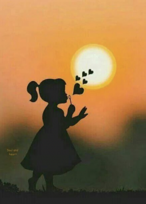 Little girl silhouette