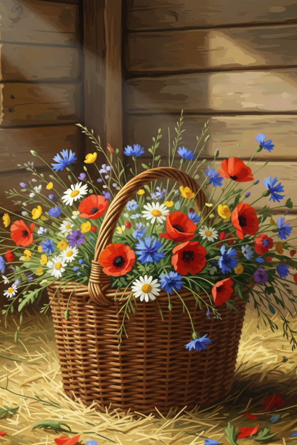Flower basket in a rural atmosphere – BG26-0272