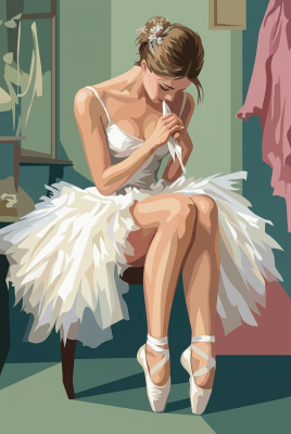 Ballerina resting