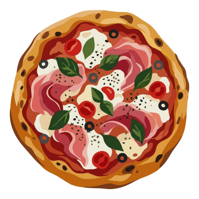 Ham pizza
