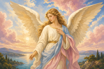 Elegant classic female angel