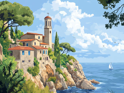 Houses on the cliff edge