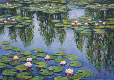 Water Lilies Garden needlepoint