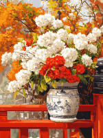 A bouquet of flowers picked from the garden