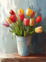 Tulips in a Bucket
