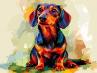 Dachshund portrait, dachshund dog