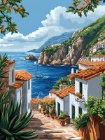 Mediterranean town by the seaside