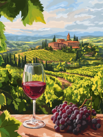 Wonderful landscape in Tuscany, Chianti, Wine