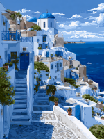 Greek blue and white houses