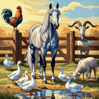 Friends in the poultry yard