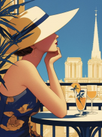 Lady with a cocktail hat