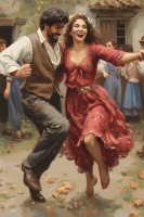 Dancing couple life scene – BG26-0013