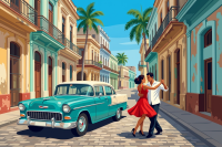 Havana dance by car