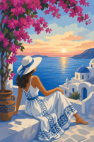 Mediterranean female life scene