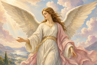Elegant classic female angel