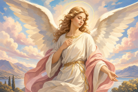 Elegant classic female angel