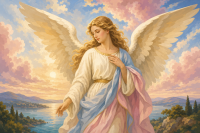 Elegant classic female angel