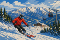 Skiing at Chopok in Slovakia
