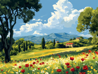 Tuscany with Poppies
