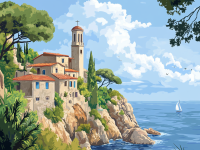 Houses on the cliff edge