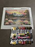 Water lilies in the mountain lake