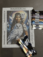 Indián lány fehér bagollyal