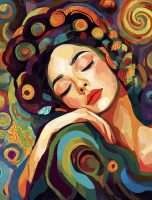 Klimt style: Resting