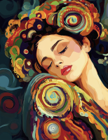 Klimt style: Resting