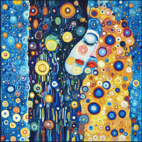 Klimt style: The Kiss