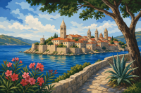 The city of Rab on the Adriatic