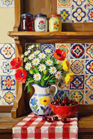 Rustic kitchen still life needlepoint